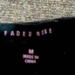 Jr black crop top soft fabric no built in bra